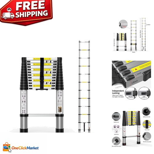 Aluminum telescoping ladder - aluminum,