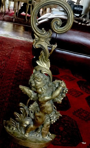 Antique peerage brass cherub - peerage,