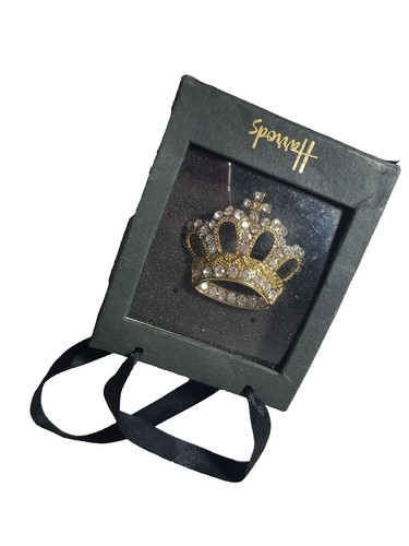 Vintage harrods crown brooch - vintage,