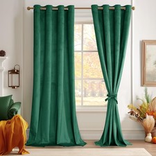 Green Velvet Curtains 96