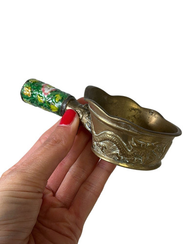Vintage chinese silk pan iron - chinese,