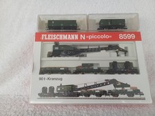 Fleishmann 8599 N 90 Ton Kranzug Breakdown Crane With 8591 8594 Support Wagons