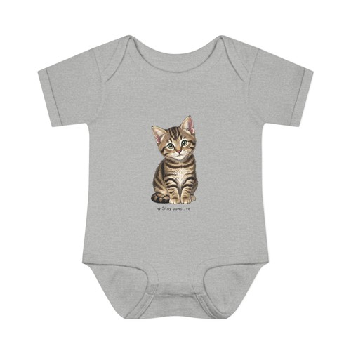 Baby stay pawsitive tabby - stay, cat