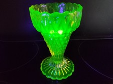 Vaseline Glass Vase