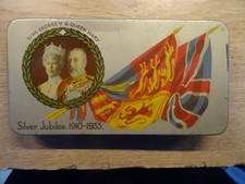 FRYS, 1935 GV SILVER JUBILEE TIN WITH ORIGINAL CHOCOLATE WRAPPER, SEE PHOTOS