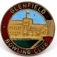 Glenfield Bowling Club Enamel Lapel Pin Badge Bowls Bowler Lawn Sports UK Game