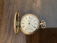 Superb 10ct rolled gold 17 jewels Antique Waltham Full Hunter Pocket Watch C1908