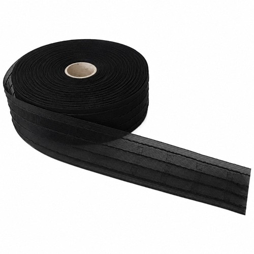 Black netpleat curtain heading - black,