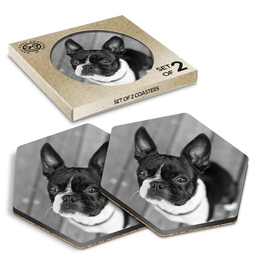 Hexagon coasters bw - hexagon,