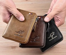 Designer Mens Leather Wallet RFID SAFE Contactless Card Blocking ID Protection