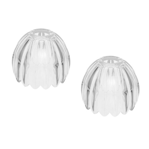 2pcs clear glass tulip - 2pcs,
