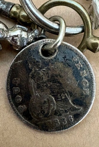 Antique curio keyring cluster - antique,