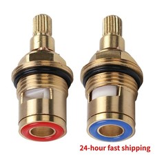 2PCS Universal Tap Inner Faucet Valves Brass Ceramic Disc Cartridge Replacements