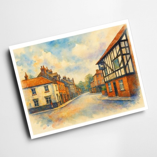 Print high street quorn - -, street,