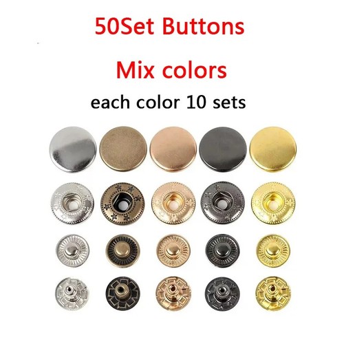 50sets leather snap - 50sets,