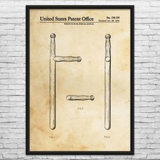 Police Baton Patent Wall Art
