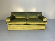 GEORGE SMITH "BOLSTER" SOFA IN GREEN ITALIAN VELVET