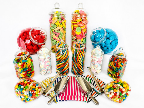 Plastic sweet jars 6 - sweet,