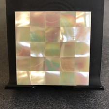 Vintage Patrys Mother of Pearl Square Powder Compact / Mirror Made in France