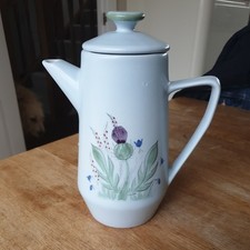 Buchan Thistle Portobello Stoneware  Scotland Coffee Pot With Lid Ex Con