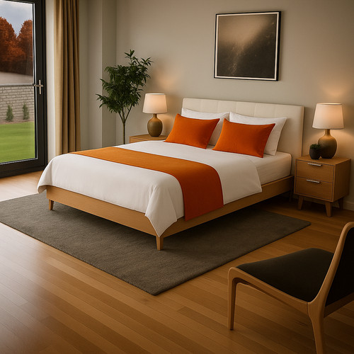 Plush velvet bed runner - plush,
