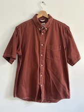 Zara men’s short sleeve collared button lightweight denim shirt L