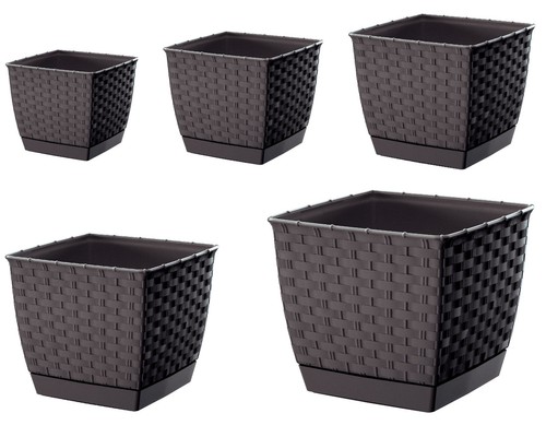 Square plant pot ratolla - square,