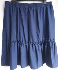 Navy Blue Women's Skirt Size 24 New Without Tags Elasticated Waist, Length 27
