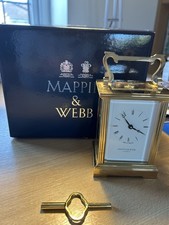 Mappin& Webb Vintage  Miniture Arriage Clock, In Box With Key. VGC and Working