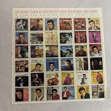 Vintage Collectible Stamp Set Elvis Presley 1950s Album Covers Limited Edition