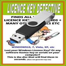 Find Your Licence Key Detects Windows & other Product Keys Serials Licences USB