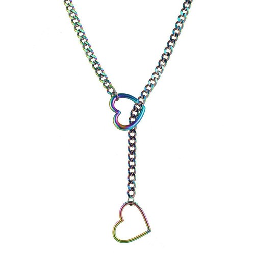 Lariat heart necklace slip - necklace,