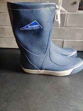 Mens Sailing Boots Size 11 Navy Blue With Drawstring Tops, Bermuda America Cup