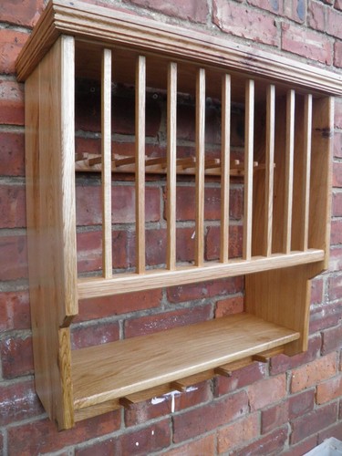 Solid oak plate - plate, rack