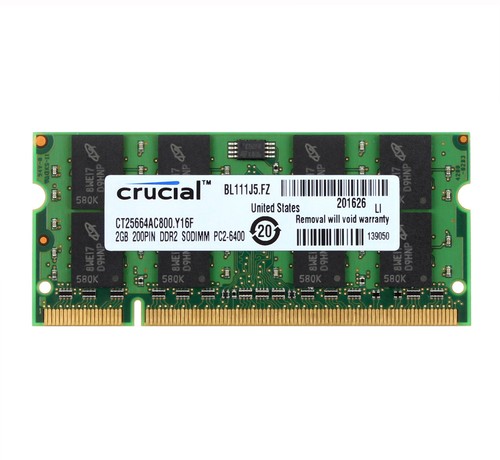 2gb crucial pc2 6400s - crucial, ddr2