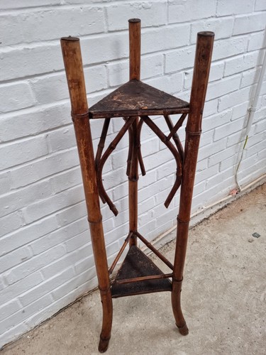 Antique bamboo plant lamp - bamboo,