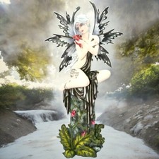 Large Fairy & Dragon Fantasy Figurine Gothic Statue Mythical Ornament Home Decor