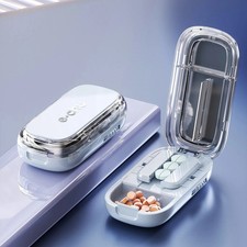 New Quartering Pill Cutter Storage Box Portable Drug Tablet Medicine Dustproof