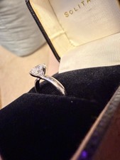 .83 Carat Platinum Diamond Engagement Ring Size J 1/2