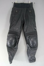 FURYGAN LEATHER BIKER TROUSERS + CE KNEE PROTECTORS WAIST 26 IN/INSIDE LEG 27 IN