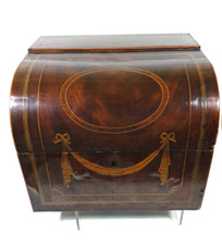 Antique Wood Dome Tea Chest