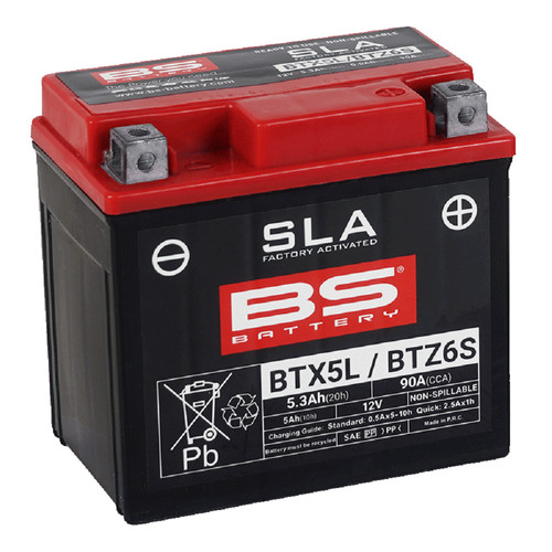 Battery btx5l btz6s sla - bs, bs-btx5l/btz6s