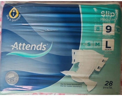 Attends slips regular large - attends, 9