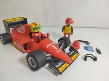 Vintage 1994 Playmobil Bosch Goodyear Race Car set figures 