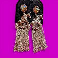 UNICORN & CHAINS EARRINGS
