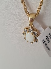 Vintage retro gold tone opal - retro,