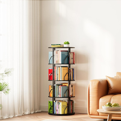 Tier rotating bookshelf - rotating,