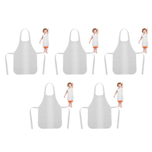 Kids apron white non - white, woven