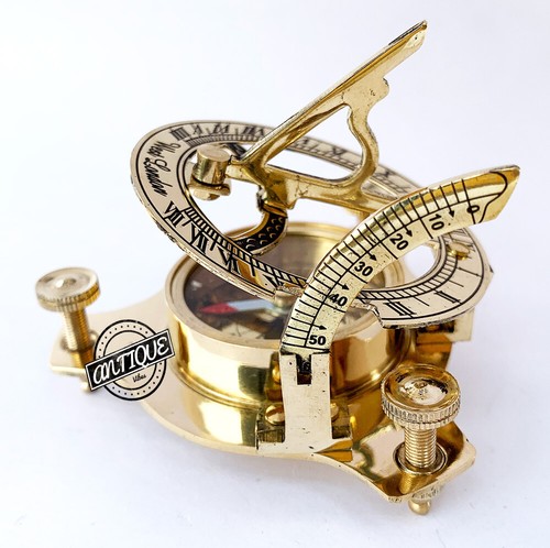 Outdoor brass sundial watch - brass,