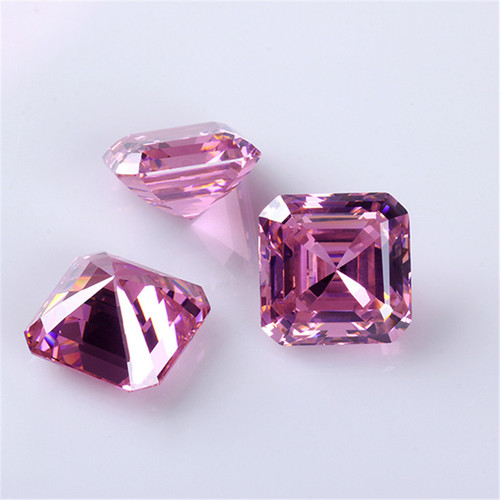 Pink asscher cut - pink,